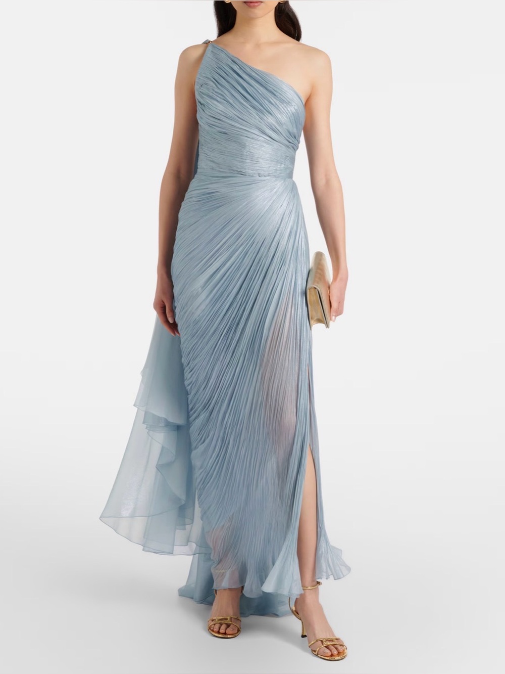 Florencia one-shoulder silk gown